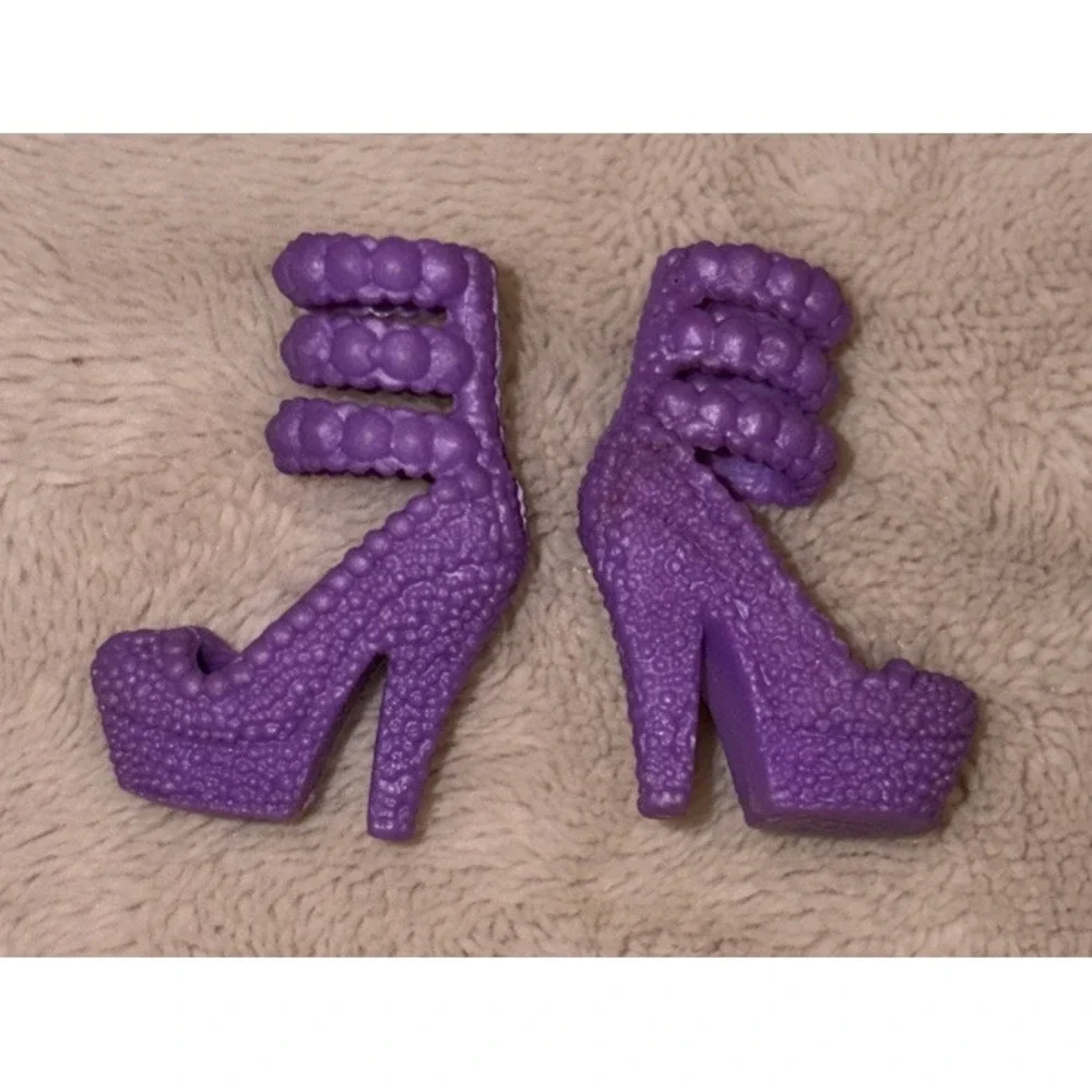Barbie Fashionistas Fashion Doll Purple 3 Strap High Heels Replacement S1